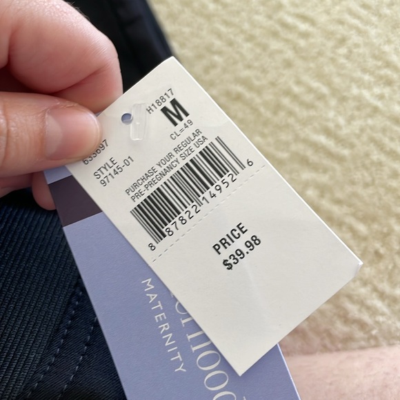 Motherhood maternity blue stretchy slacks. Size M. NWT. - Picture 4 of 5